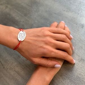 Silver Bracelet “Nothing happens unless...”